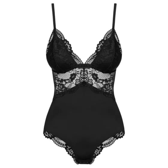 Obsessive - černé krajkové body - dámské prádlo - L/XL