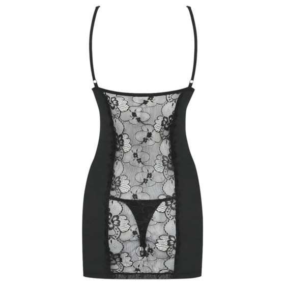Obsessive - noční košilka a tanga - krajka - černá - L/XL
