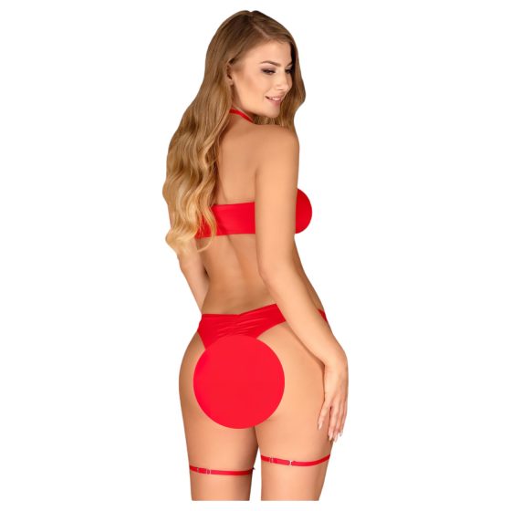 Obsessive Kissmas - spodní prádlo set (červený)