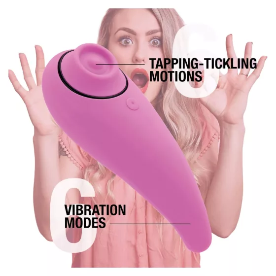 FeelzToys - vibrátor na klitoris 2v1 dobíjecí - růžový