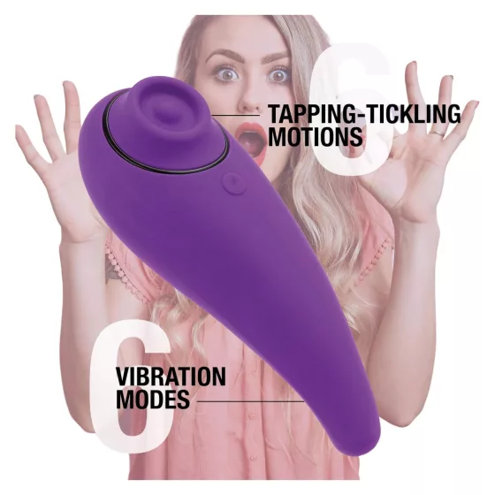 FeelzToys - vibrátor na klitoris 2v1 dobíjecí - fialová