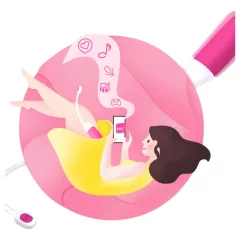   Magic Motion Vini - nositelné vibrační vajíčko ovládané aplikací (korálové)