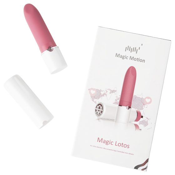 Magic Motion Lotos - chytrý akumulátorový mini vibrátor ve tvaru rtěnky (růžový)