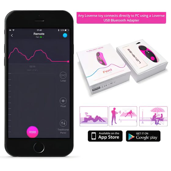 Lovense Ferri - chytrý vibrátor na klitoris - černo-růžový