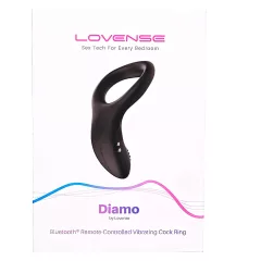   Lovense Diamo - vibrační erekční kroužek ovládaný aplikací pro muže (černý)