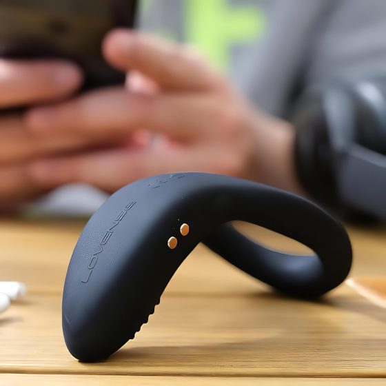 Lovense Diamo - vibrační erekční kroužek - chytrý - silikon - černý