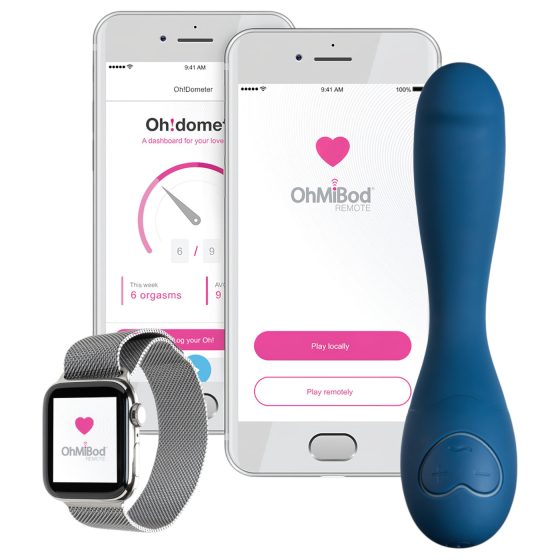 OHMIBOD Bluemotion Nex 2 - chytrý, nabíjecí G-bod vibrátor (modrý)