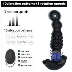 Aixiasia Abake - Rotující anální vibrátor (černý)