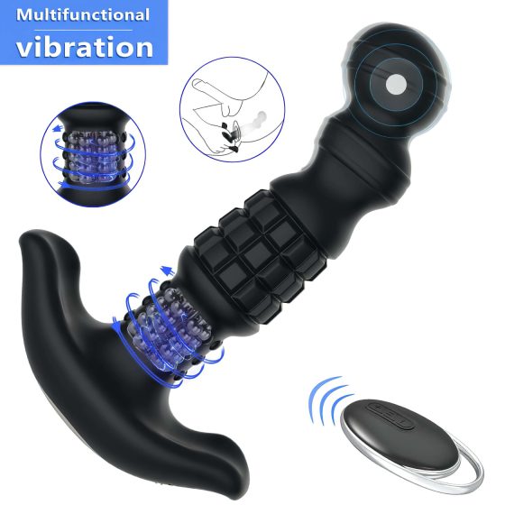Aixiasia Abake - Rotující anální vibrátor (černý)