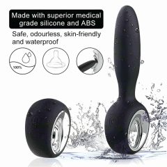   Aixiasia Dylon-Remote - akumulátorový, rádiový anální vibrátor (černý)