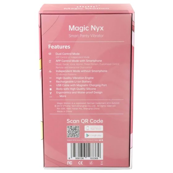 Magic Motion Nyx - vodotěsný klitorisový vibrátor (korálový)