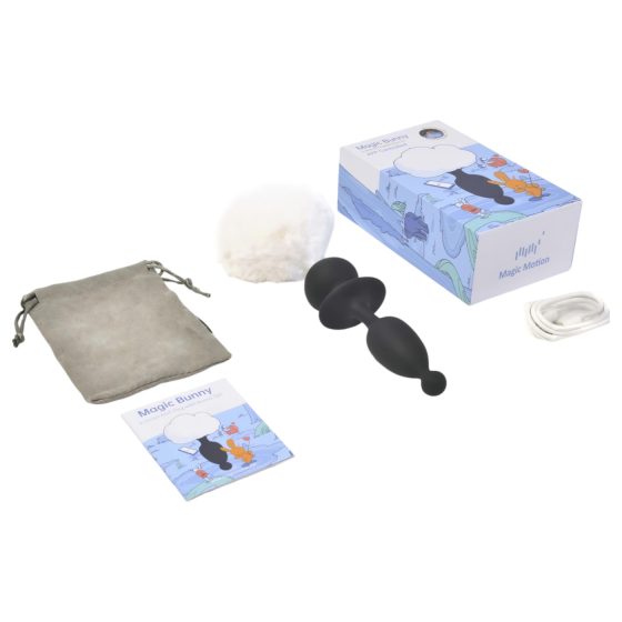 Magic Motion Bunny - chytrý anální vibrátor s králičím ocáskem (bílý)