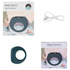   Magic Motion Dante II - chytrý, nabíjecí vibrační kroužek na penis (modrý)