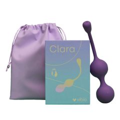   Vibio Clara - nabíjecí, inteligentní vibrační venušiné kuličky (fialové)