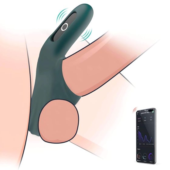 Magic Motion Rise - chytrý, akumulátorový vibrační kroužek na penis (zelený)