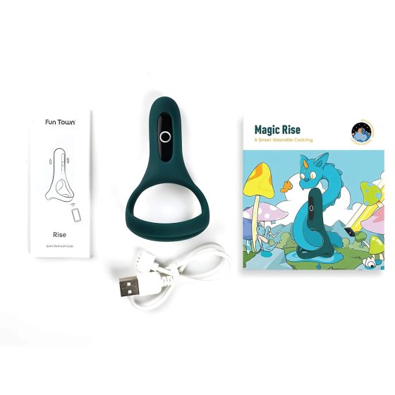 Magic Motion Rise - chytrý, akumulátorový vibrační kroužek na penis (zelený)