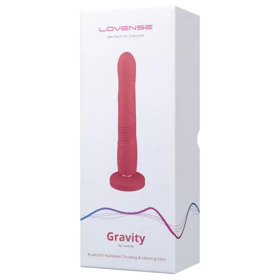 LOVENSE Gravity - akumulátorový, přírazový vibrátor (červený)