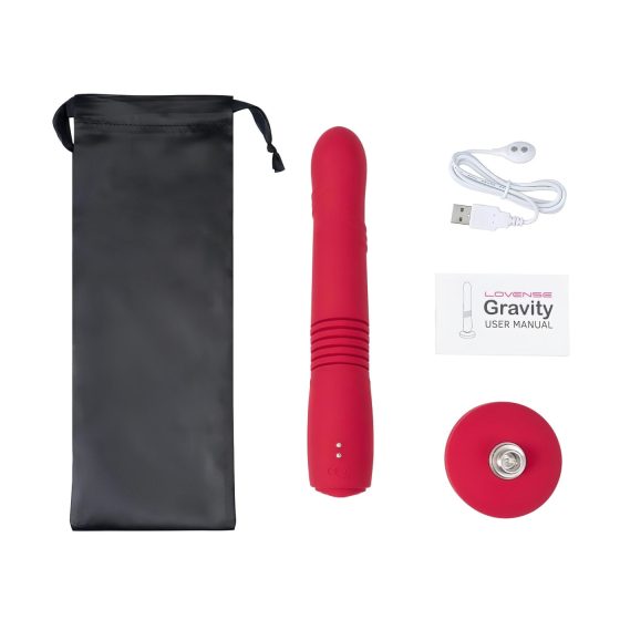 LOVENSE Gravity - dobíjecí, přirážející vibrátor (červený)