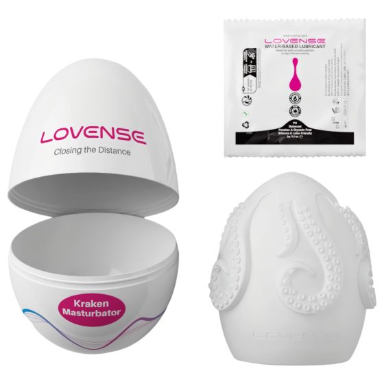 LOVENSE Kraken - masturbátor ve tvaru vajíčka - 6ks (bílá)