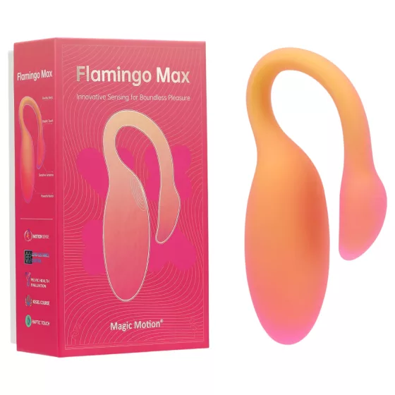 Magic Motion Flamingo Max - vibrační vajíčko - chytré ovládání - oranžová