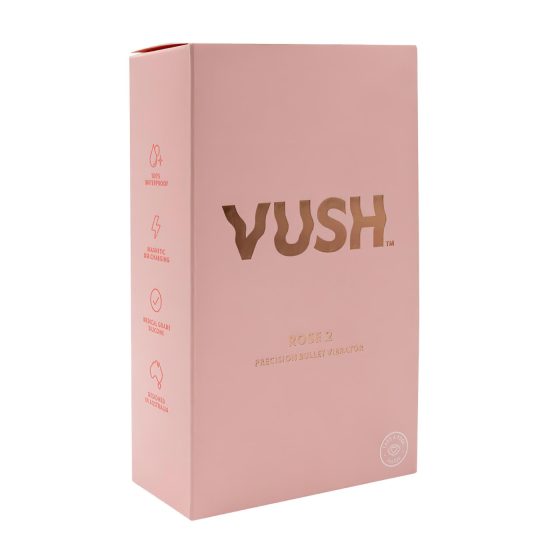 Vush The Rose 2 - akumulátorový, vodotěsný masážní vibrátor (růžový)