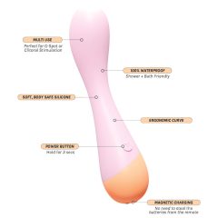   Vush Peachy G-Spot - akumulátorový vibrátor na bod G (růžový)