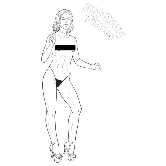 WoodRocket - omalovánky pro dospělé - prsa motiv